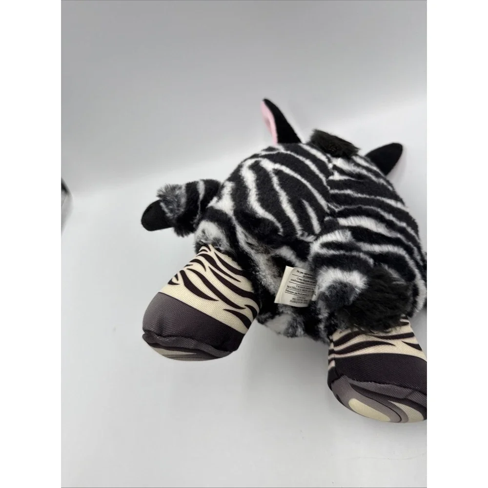 Happy Tails Safari Buddies Wag N' Woof Zebra Dog Toy Plush 9
